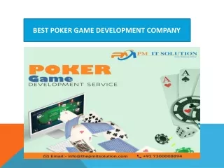 Best Poker Game Development Company