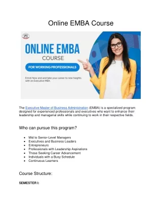Online EMBA Course pdf.