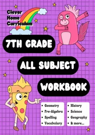 [PDF READ ONLINE]  7th Grade All Subject Workbook: Grade 7 All-In-One Workbook (