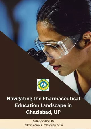 Navigating the Pharmaceutical Education Landscape in Ghaziabad, UP