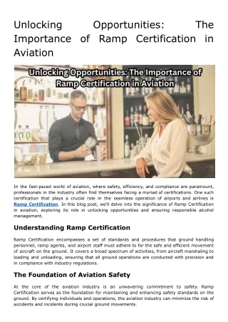 Unlocking Opportunities_ The Importance of Ramp Certification in Aviation