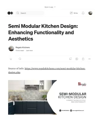 Semi Modular Kitchen Design: Enhancing Functionality and Aesthetics