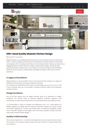 600  Good Quality Modular Kitchen Design