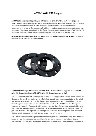 ASTM A694 F52 flanges