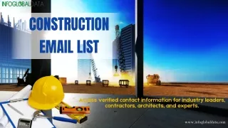 Construction Email List -100% Verified Contractor Lists -InfoGlobalData