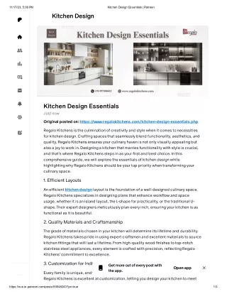 Kitchen Design Essentials