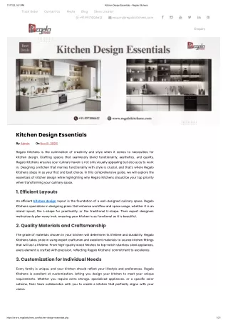 Kitchen Design Essentials