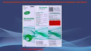 Duonase Nasal Spray (Generic Azelastine Hydrochloride and Fluticasone Propionate