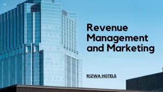 Revenue management and marketing