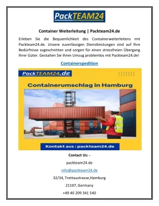 Container Weiterleitung