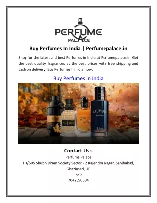 Buy Perfumes In India | Perfumepalace.in