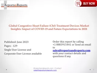 Congestive Heart Failure (Chf) Treatment Devices Market Analysis 2023