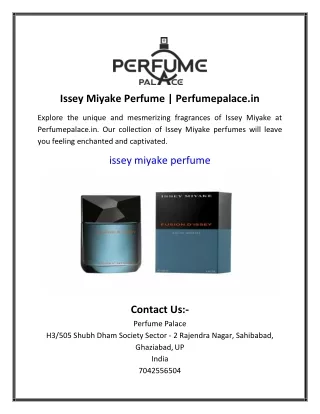 Issey Miyake Perfume | Perfumepalace.in