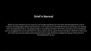 Grief is Normal