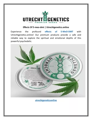 Effects Of 5-meo-dmt  Utrechtgenetics.online