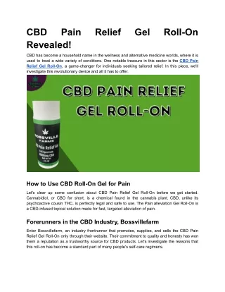 Unveiling the Magic_ CBD Pain Relief Gel Roll-On