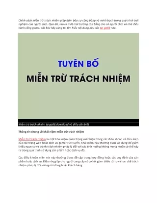 Mien tru trach nhiem tai game choi Go88 chi tiet