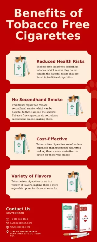 Benefits of Tobacco Free Cigarettes