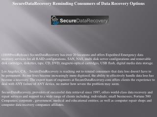 securedatarecovery reminding consumers of data recovery opti