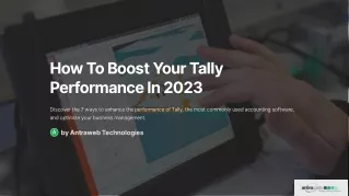 How To Boost Your Tally Performance In 2023