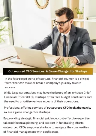 Outsourced CFO Services: A Game-Changer for Startups