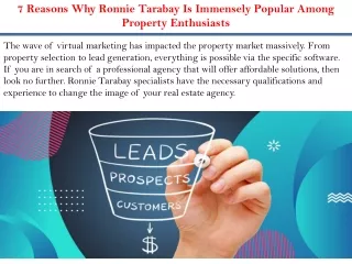 7 Reasons Why Ronnie Tarabay Is Immensely Popular Among Property Enthusiasts