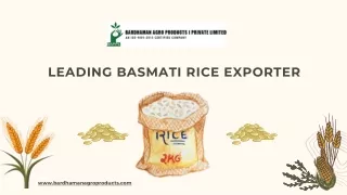 Bardhaman Agro's Finest Leading Basmati Rice Exporter