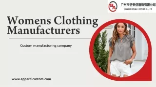 Womens Clothing Manufacturers