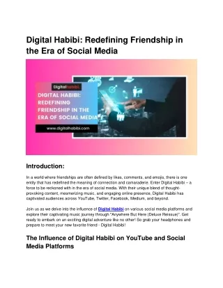 Digital Habibi Redefining Friendship in the Era of Social Media