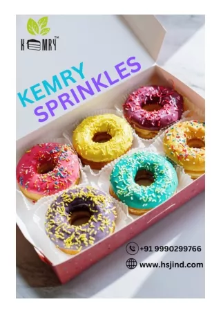 KEMRY - Biggest manufacturer of Sprinkles in INDIA - HSJ INDUSTRIES