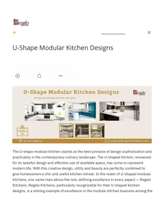 U-Shape Modular Kitchen Designs