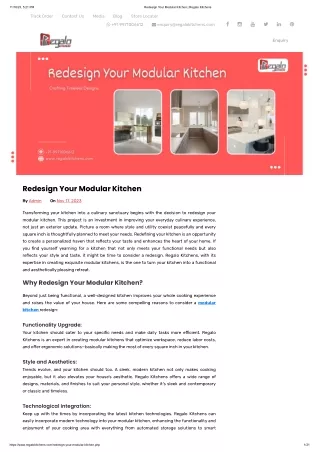 Redesign Your Modular Kitchen _ Regalo Kitchens