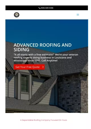 Advanced Roofing and Siding