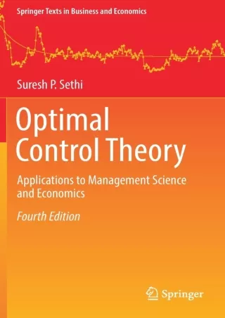 Download Book [PDF] Optimal Control Theory: Applications to Management Science and Economics