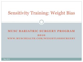 Sensitivity Training: Weight Bias