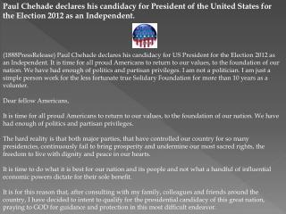 paul chehade declares his candidacy for president of the uni