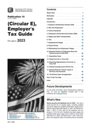 PDF_ Publication 15 (2023), (Circular E), Employer's Tax Guide