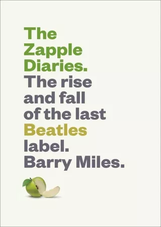 get [PDF] Download The Zapple Diaries: The Rise and Fall of the Last Beatles Label