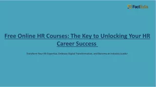 Free Online HR Courses- The Key to Unlocking Your HR Career Success