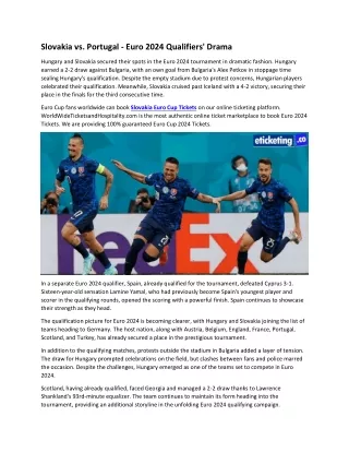 19F-Slovakia vs. Portugal - Euro 2024 Qualifiers' Drama