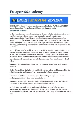 easa part 66 guide