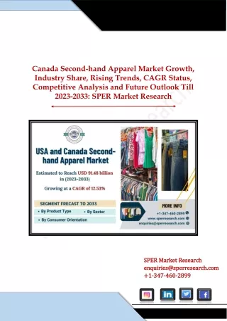 USA and Canada Second-hand Apparel Market Growth, Share, Rising Trends, CAGR Status, Future Outlook by 2023-2033