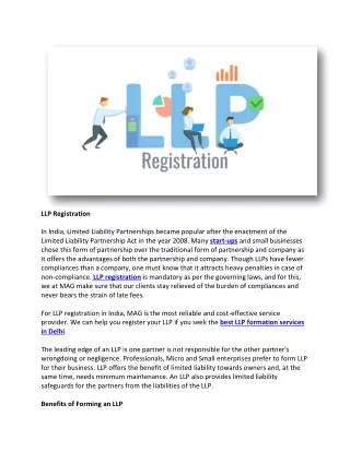 Benefits of Forming an LLP