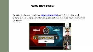 Game Show Events