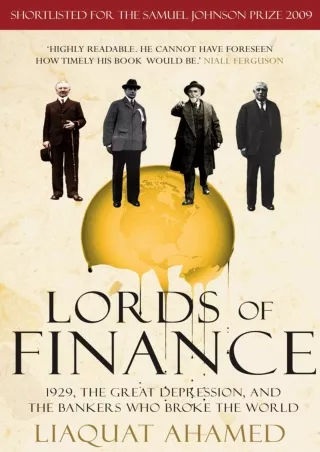 PDF/READ Lords of Finance: 1929, The Great Depression, and the Bankers who Broke the