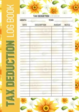 $PDF$/READ/DOWNLOAD Tax Deduction Log Book: Tax Return Organizer for Small Business, Simple Tax