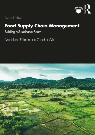 get [PDF] Download Food Supply Chain Management: Building a Sustainable Future