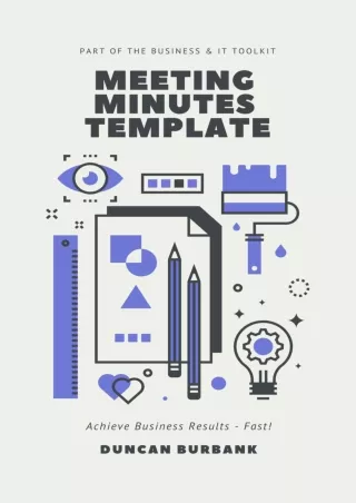 [READ DOWNLOAD] Meeting Minutes Template: Part of the Business & IT Productivity Toolkit