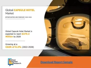 Capsule Hotel Market Expected to Reach $276.2 Million by 2028—Allied Market Rese
