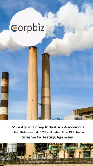 Ministry Of Heavy Industries Announces